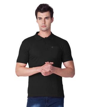 regular fit polo t-shirt with patch pocket