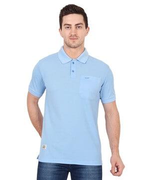 regular fit polo t-shirt with patch pocket