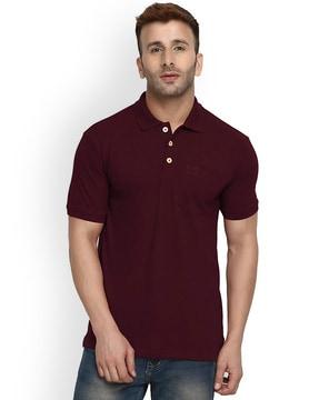 regular fit polo t-shirt with patch pocket