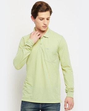 regular fit polo t-shirt with patch pocket