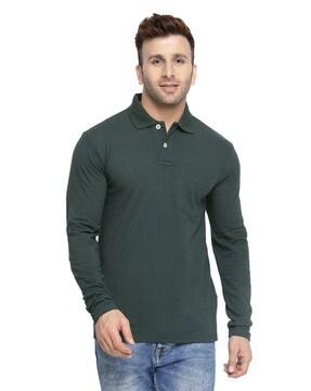 regular fit polo t-shirt with patch pocket