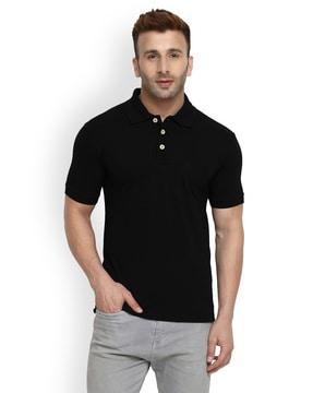 regular fit polo t-shirt with patch pocket