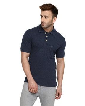 regular fit polo t-shirt with patch pocket