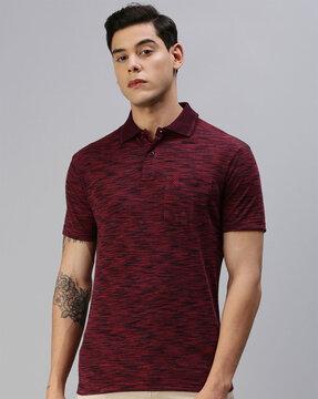 regular fit polo t-shirt with patch pocket