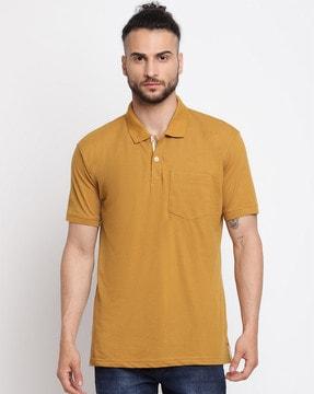 regular fit polo t-shirt with patch pocket