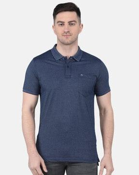 regular fit polo t-shirt with patch pocket