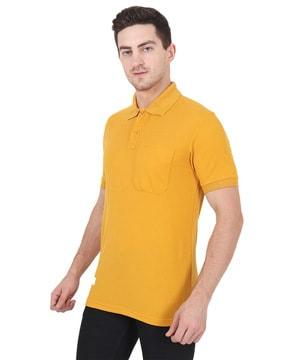 regular fit polo t-shirt with patch pocket