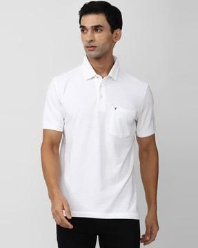 regular fit polo t-shirt with patch pocket