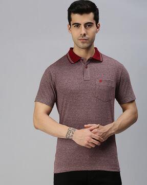 regular fit polo t-shirt with patch pocket