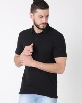 regular fit polo t-shirt with short sleeves