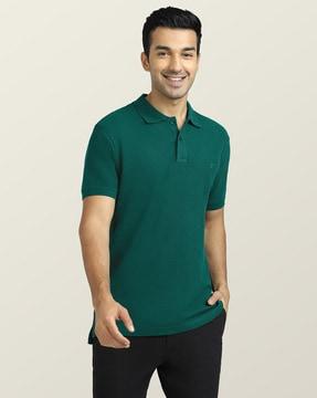 regular fit polo t-shirt with short sleeves