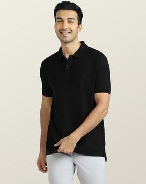 regular fit polo t-shirt with short sleeves