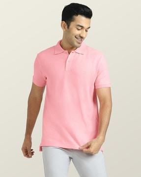 regular fit polo t-shirt with short sleeves