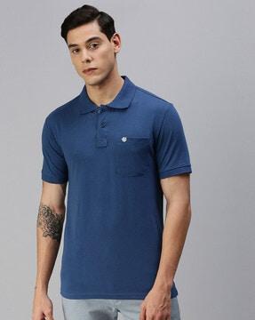 regular fit polo t-shirt with short sleeves