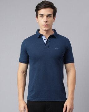 regular fit polo t-shirt with short sleeves