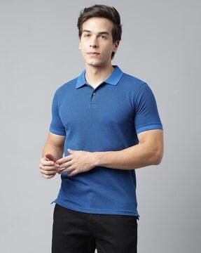 regular fit polo t-shirt with short sleeves