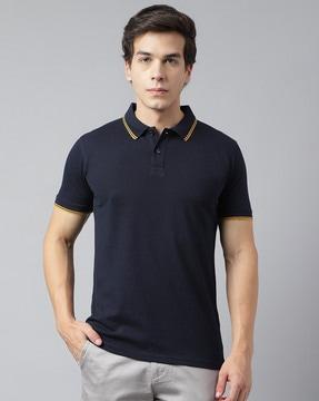 regular fit polo t-shirt with short sleeves