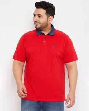 regular fit polo t-shirt with short sleeves