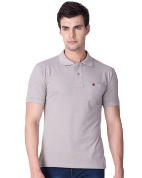 regular fit polo t-shirt with short sleeves