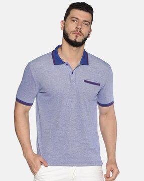 regular fit polo t-shirt with short sleeves