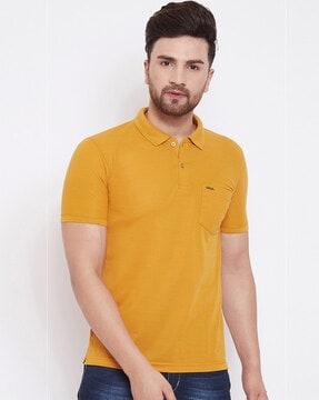 regular fit polo t-shirt with short sleeves