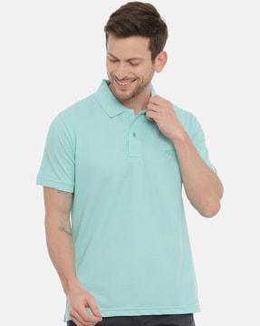 regular fit polo t-shirt with short sleeves