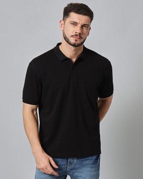 regular fit polo t-shirt with short sleeves