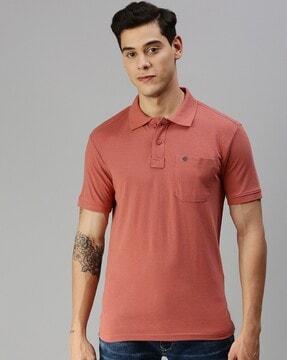 regular fit polo t-shirt with short sleeves