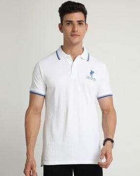 regular fit polo t-shirt with short sleeves