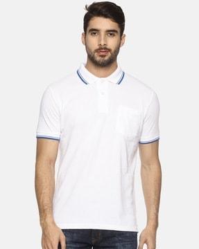 regular fit polo t-shirt with short sleeves