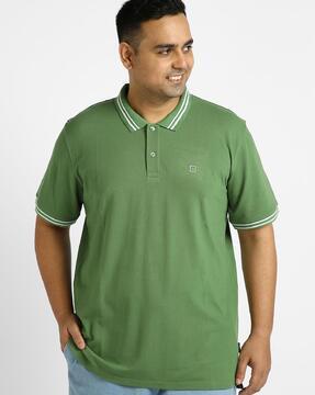 regular fit polo t-shirt with short sleeves