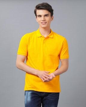 regular fit polo t-shirt with short sleeves