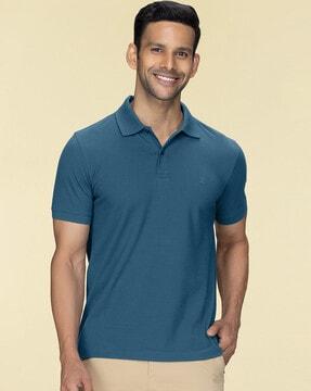 regular fit polo t-shirt with short sleeves