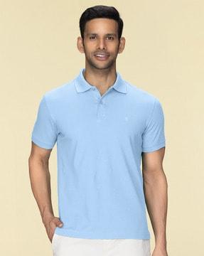 regular fit polo t-shirt with short sleeves