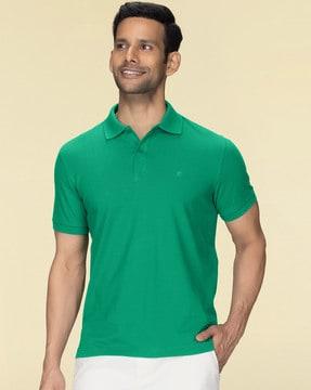 regular fit polo t-shirt with short sleeves