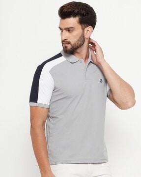 regular fit polo t-shirt with short sleeves