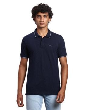 regular fit polo t-shirt with short sleeves