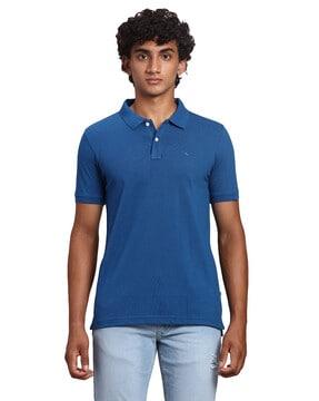 regular fit polo t-shirt with short sleeves