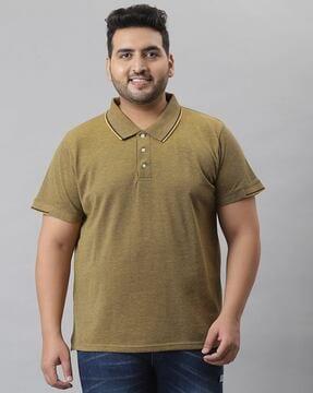 regular fit polo t-shirt with side vents