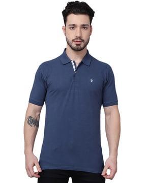 regular fit polo t-shirt with side vents