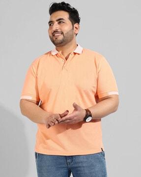 regular fit polo t-shirt with side vents