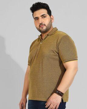 regular fit polo t-shirt with side vents