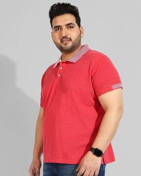 regular fit polo t-shirt with side vents