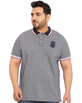 regular fit polo t-shirt with spread collar