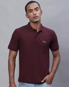 regular fit polo t-shirt with vented hems