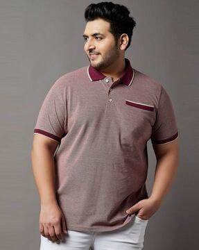 regular fit polo t-shirt with welt pocket