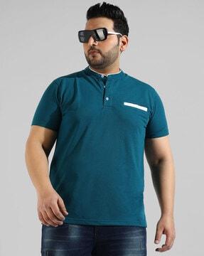 regular fit polo t-shirt with welt pocket