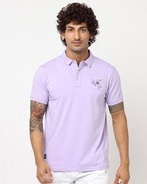 regular fit polo t-shirt with welt pocket