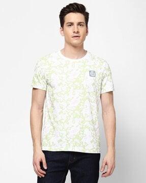 regular fit printed crew-neck t-shirt