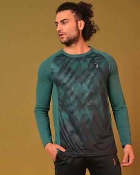 regular fit printed crew-neck t-shirt